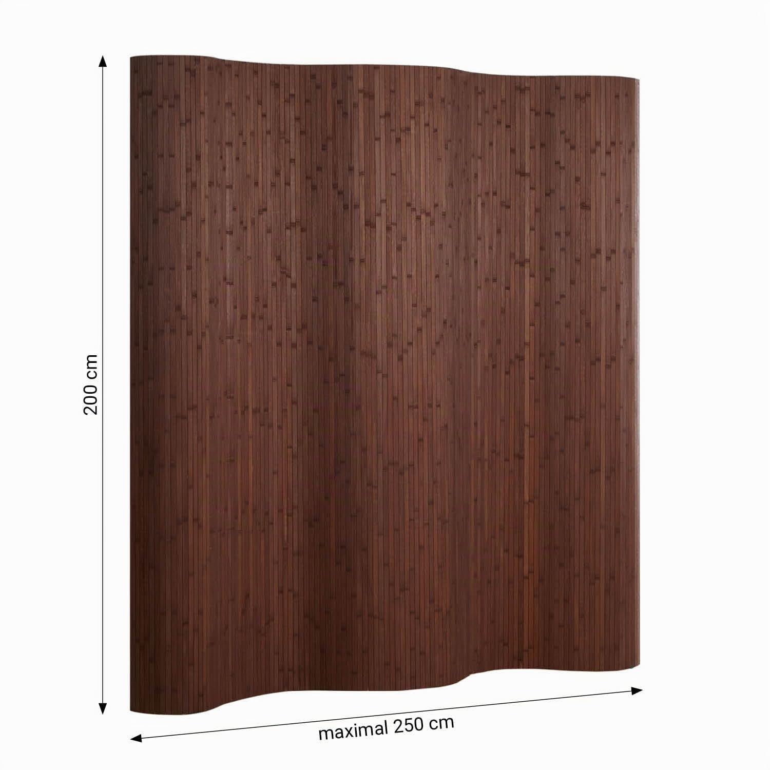 Paravent Salle diviseur partition Bambou Brun foncé Nouveau