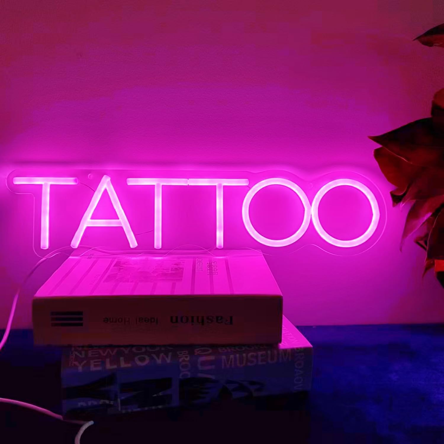 HFHungkeong Dimmable Tattoo Neon Sign,Pink PersonNeon Signs,Reusable Arylic Tattoo Led Sign with Dimmer for Tattoo Salon Studio - Image 4