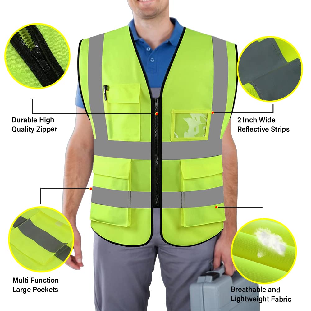 Snapklik.com : FEimaX High Visibility Safety Vest Mesh Reflective Work ...
