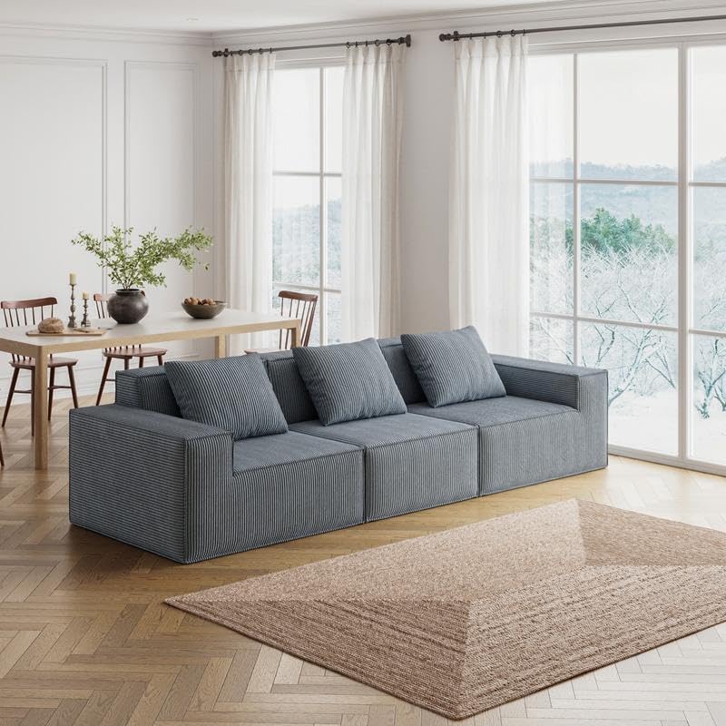 Amazon.com: KEIKI 118'' Oversized Corduroy Modular Sectional Cloud