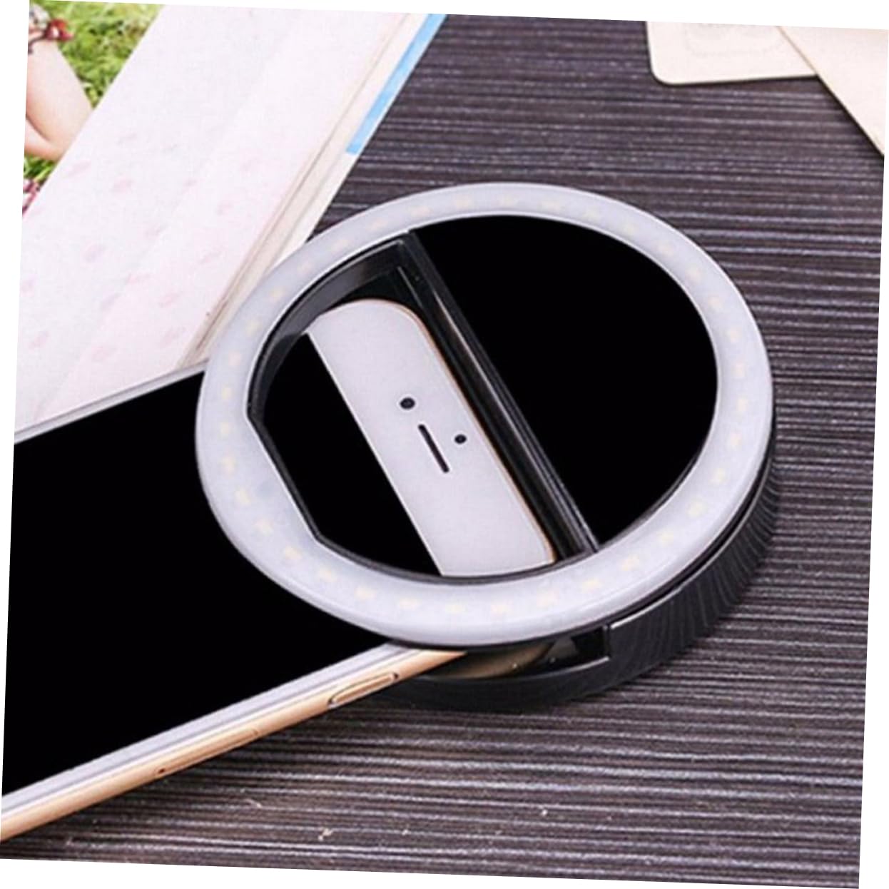 DOITOOL Selfie Ring Light for Phone Photography Lighting Modes Brightness Portable Camera Light for for Makeup Low Light Conditions