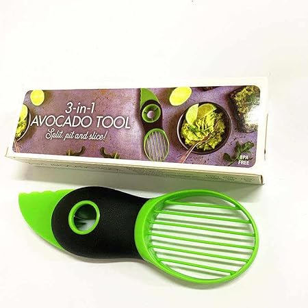 CORTADOR DE AGUACATE – PELADOR 3 EN 1 – ABRIDOR Y REBANADOR DE AGUACATES MANUAL -HERRAMIENTA CORTA AGUACATE