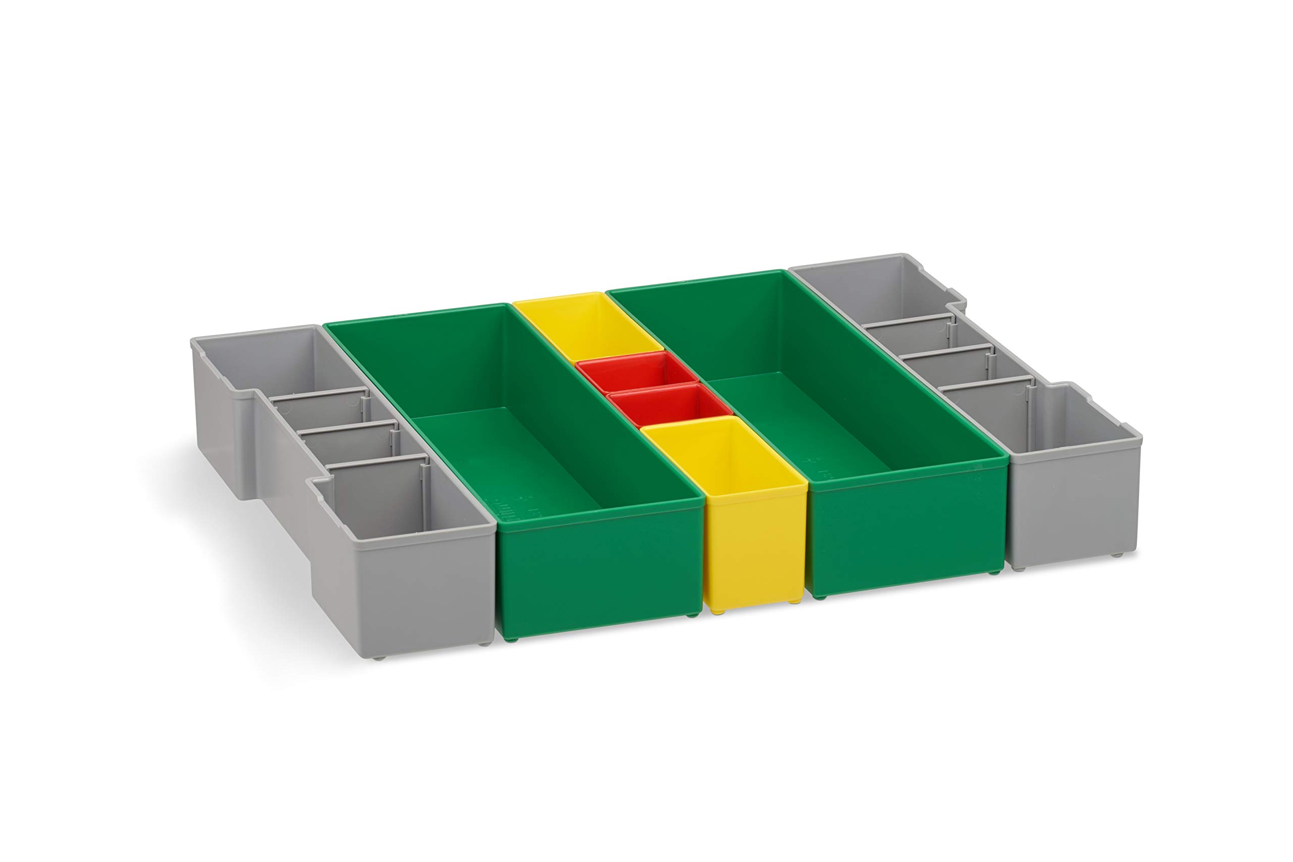 Bosch Sortimo Sortimentskasten L BOXX 102 schwarz Deckel transparent mit Insetboxen-Set G3 Sortierboxen für Kleinteile | ideale Schraubenbox Aufbewahrung Kleinteilemagazin Alternative