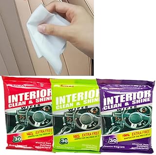 Car Care Wipes, Wet Cleaning Wipes Provides Premium and Durable Protection for Your Car, Multi Use (3 Pack of 90 Wipes) - KaberTrade