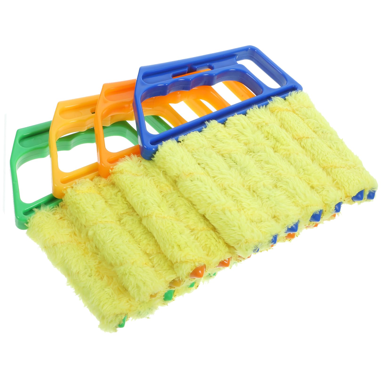 Cepillo De Limpieza Limpiador Cepillo para Persianas Reutilizable Plumero De Persianas Removible Cepillo para Polvo De Persianas El Plastico 4 Piezas X 4