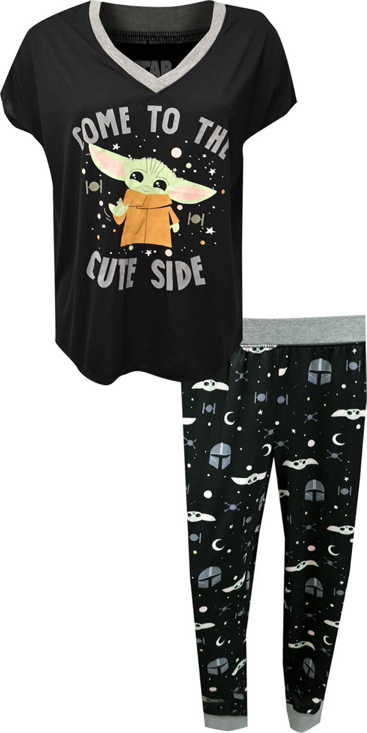 Richard Leeds Womens Star Wars Mandalorian Grogu Come to the Cute Side Pajama
