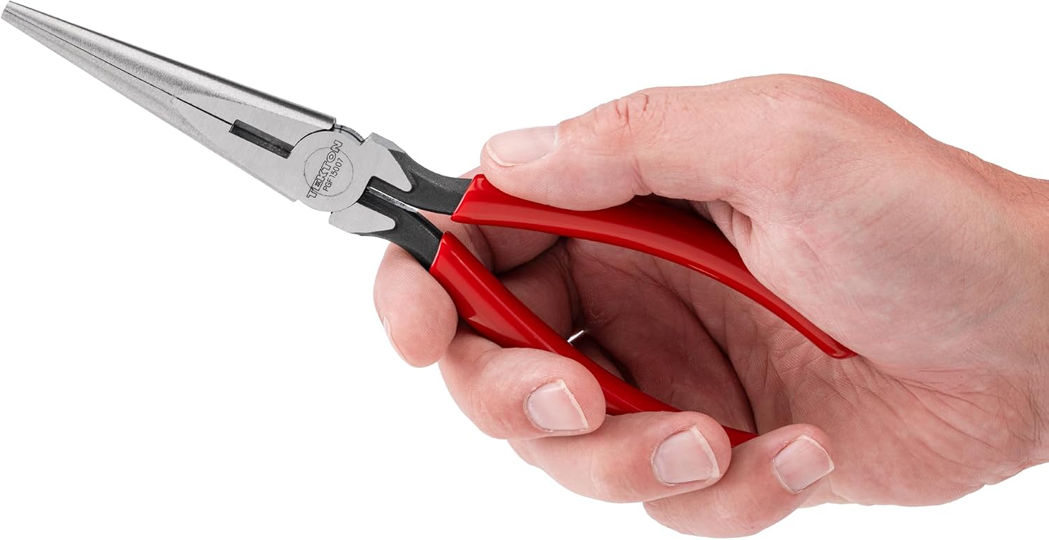 TEKTON 7 Inch Smooth Jaw Long Nose Pliers | PGF15007