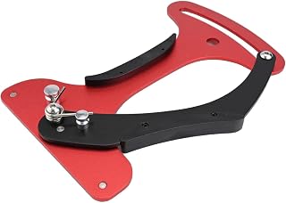 Spoke Tension Meter, Aluminum Alloy Wheel Building Tool with Tension Comparison Table for Road for Bike Wheel Repair, Black(Red)