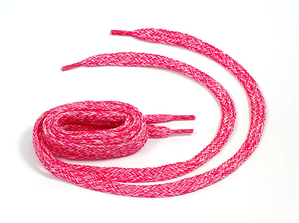 Matsa Flat Vigore Laces for Sneakers or Shoes. (130 Cm) (Contains 3 Pairs) 1,30 m Strong Pink