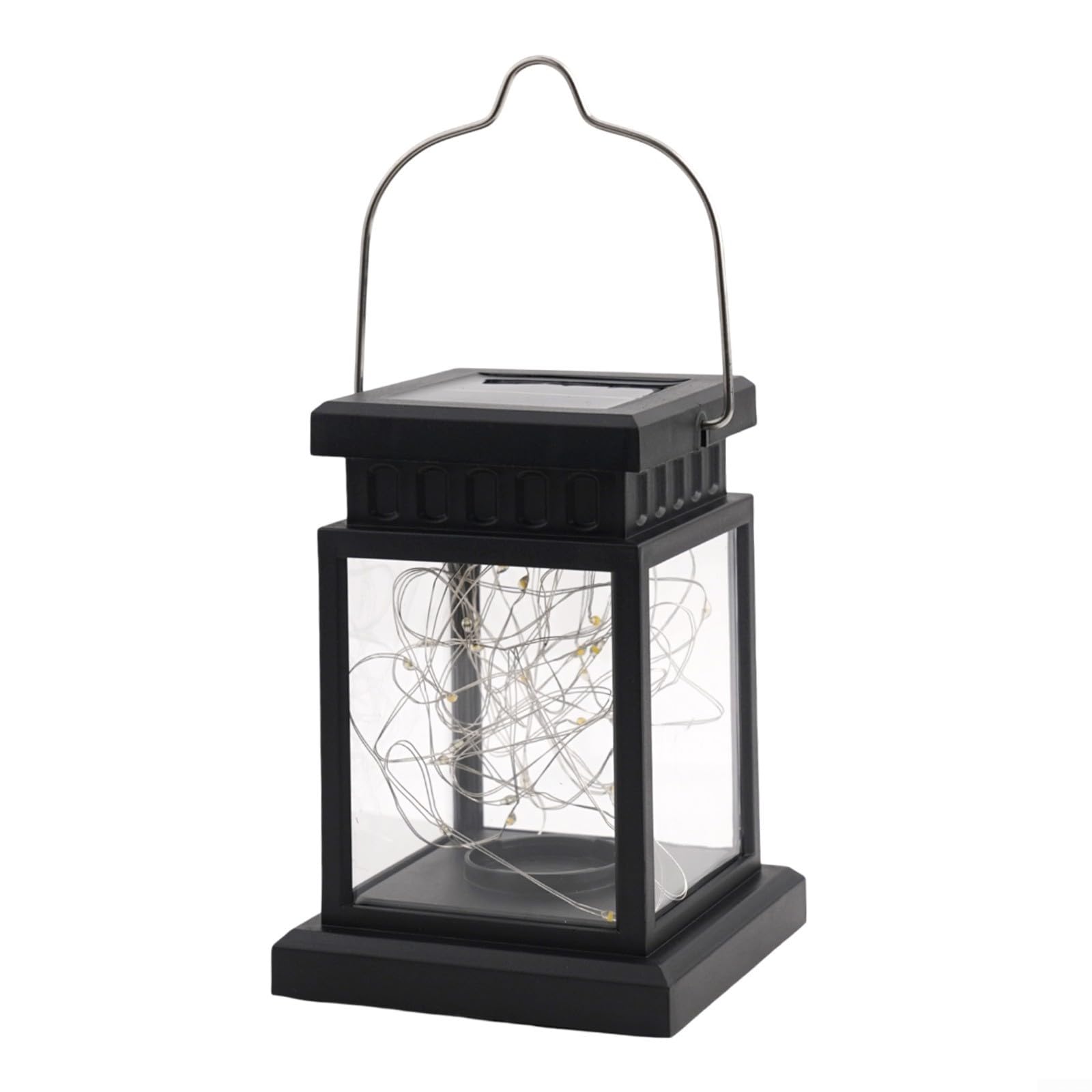 PureBowlic Solar Lantern for Outdoor Garden, Hanging Or Freestanding LED Light with Twinkling Warm White Candles, Antique Style Decor Lamp for Patio Table and Yard, Waterproof(003)