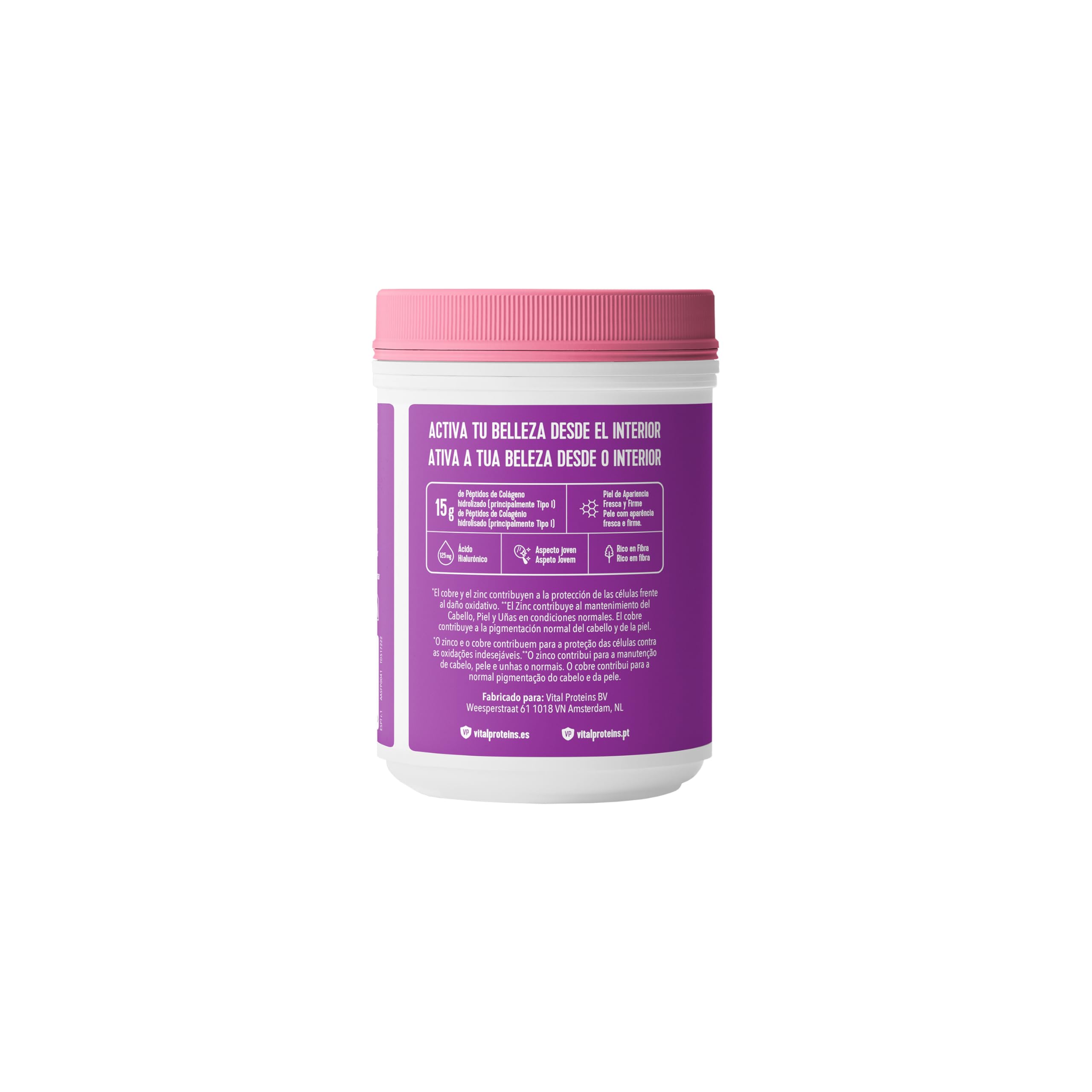 Vital Proteins Beauty Collagen Antioxidans, geschmacksneutral, Kollagenpeptide + Hyaluronsäure, Zink, Kupfer und Ballaststoffe, gesunde Haut, Haare und Nägel, gluten- und zuckerfrei 315g | Mit Hyaluronsäure, Zink und Kupfer, gluten- und zuckerfrei