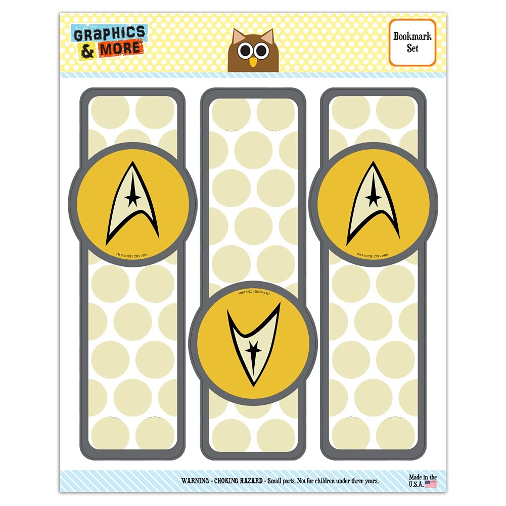 Star Trek Command Shield Set of 3 Glossy Laminated Bookmarks