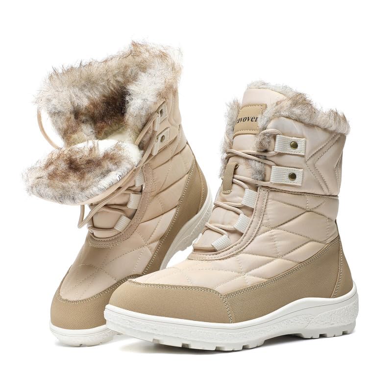 ziitop Winterstiefel Damen Warm Gefütterte Schneestiefel...