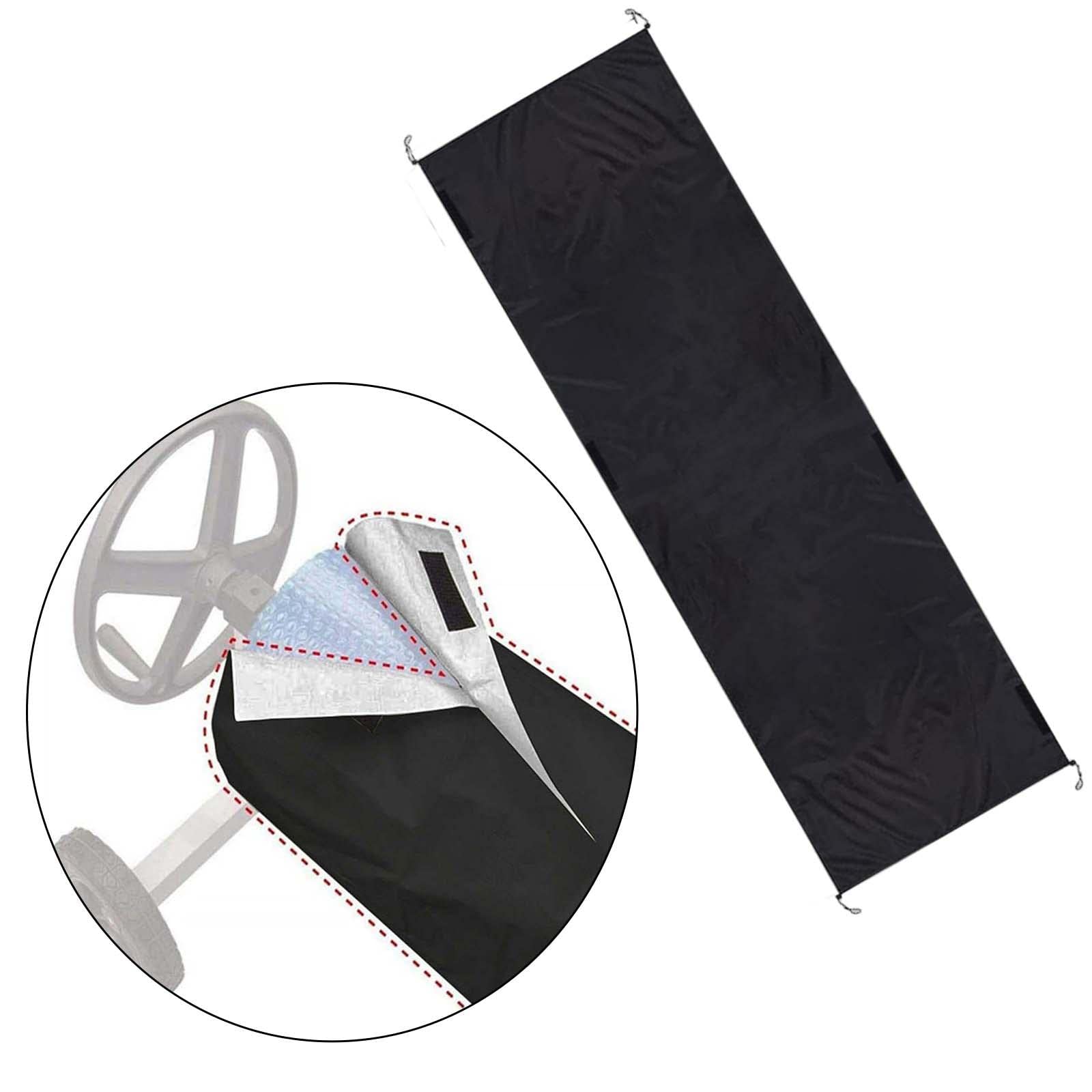 LOVIVER Accesorios de la Cubierta Protectora del Carrete Manta Solar Impermeable Plegable Protector Duradero Rodillo a Prueba de Polvo para Piscina Patio de, 490cmx96cm