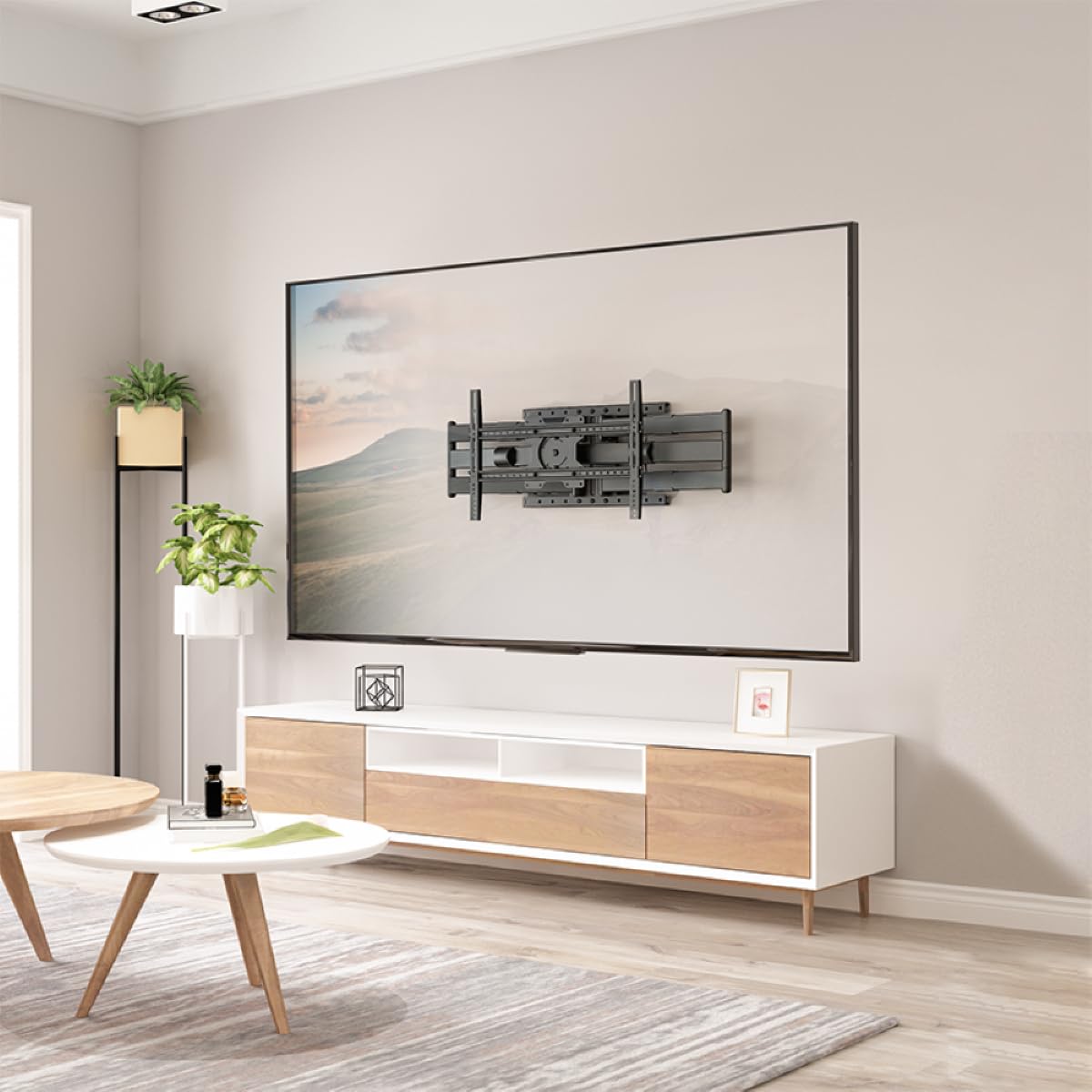 XTRARM TiTon Double 100 cm TV supporto da parete, fino 100 pollici 80kg 600x400mm