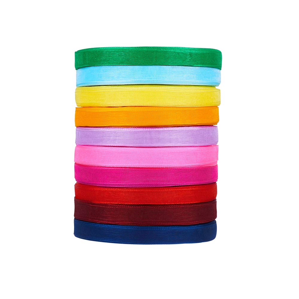 Ruban en organza transparent anti-effilochage pour réussir vos nœuds pour cheveux et cadeaux