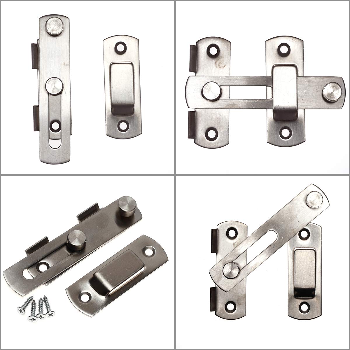 4 inch Stainless Steel Bar Latch Safety Door Lock Gate Latches Pet Door
