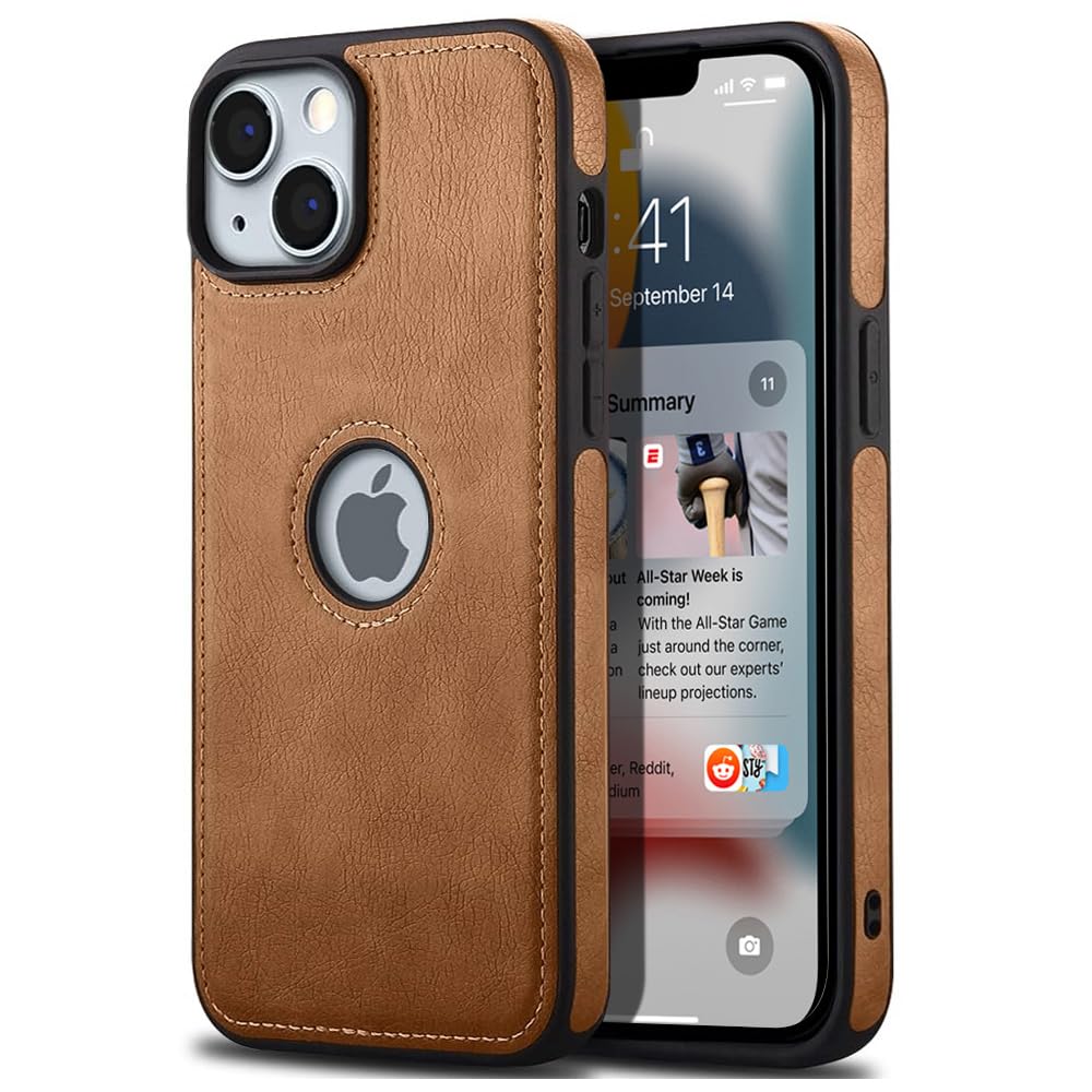 KARWAN®️ Genuine Leather Finish iPhone 13 Back Cover Case |Shockproof Design |Raised Edges for Camera & Screen Protection |Super Soft - Touch |Leather Case for iPhone 13(Brown) (B0CTK72QQS) Amazon Price History, Amazon Price Tracker
