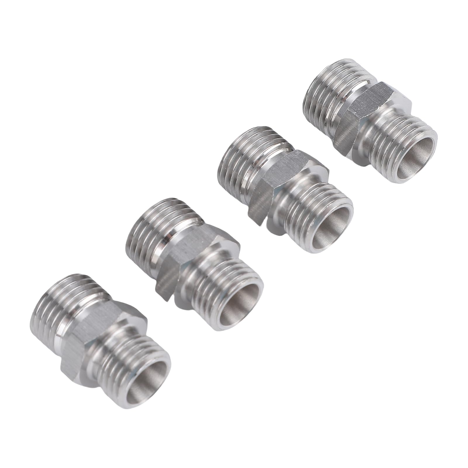 Connecteur de Filetage de Tuyau Hydraulique Durable M14 à, Adaptateur de Raccord de Mini-pelle de Conception Compacte pour un Flux de Travail Efficace, 4 X Raccords de Fixation Hydrauliques