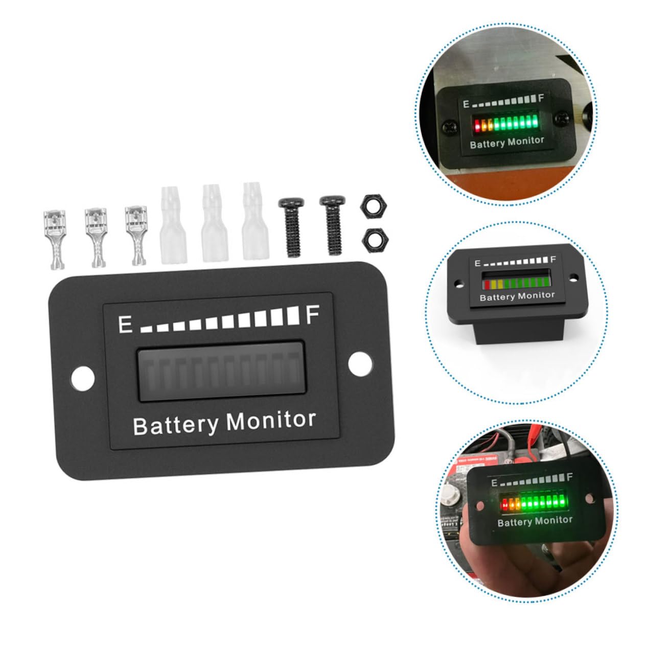 Tester Batteria Digitale per Auto Elettriche e Carrelli Elevatori, Monitoraggio Preciso della Carica, Tensione Regolabile 9-80v, Nero Abs