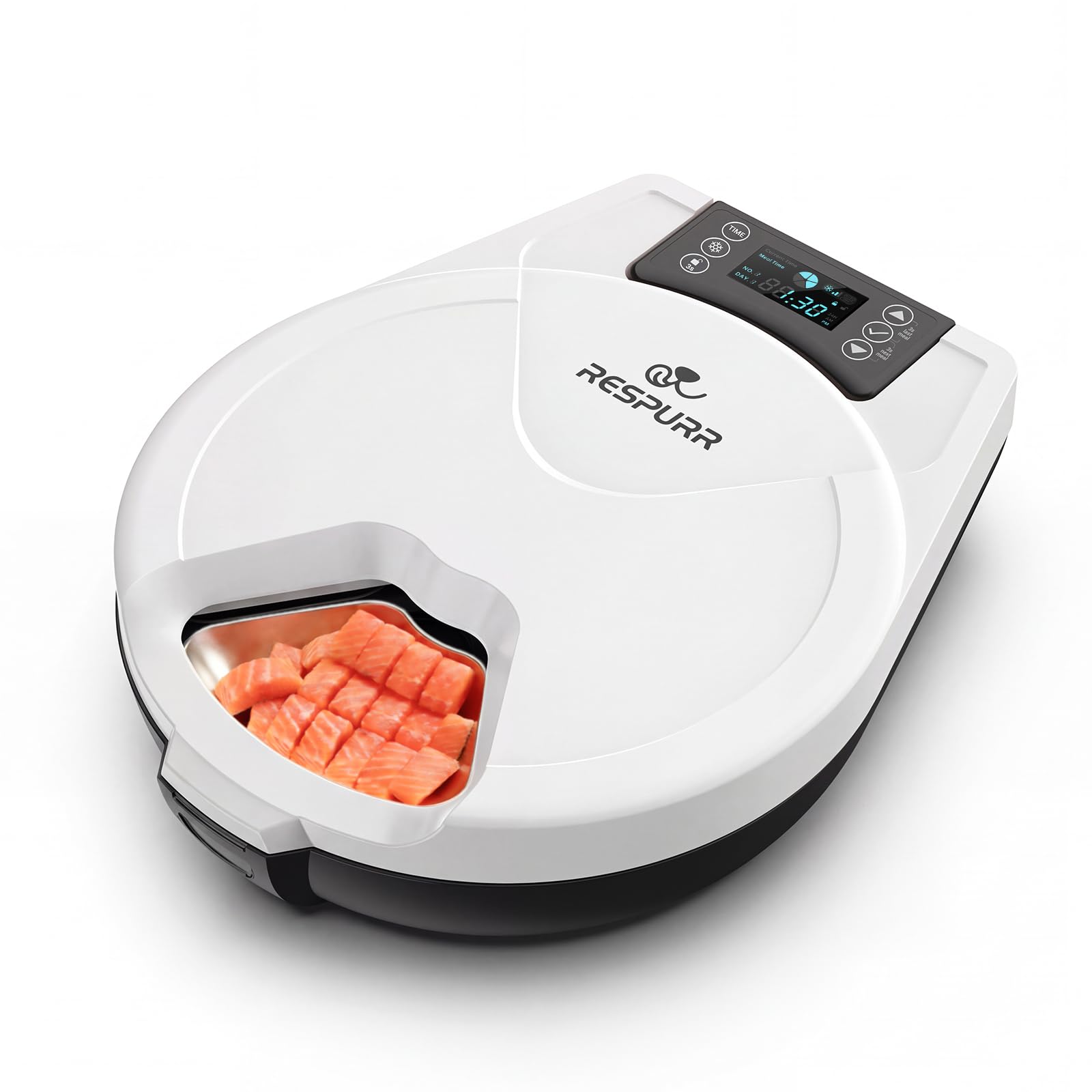 Photo 1 of Automatic Wet Food Cat Feeder, Semiconductor Cooling & Reheat 3 Days 5 Freshness Meals Refrigerated Automatic Cat Feeder, 304 Stainless Steel Bowl, Timer Programmable Cat Food Dispenser for Cat