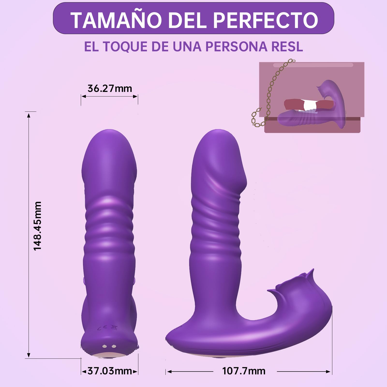 Vibromasseurs Feminin Clitoridien Suceur va et vient,Femme Sextoýs Couple Plaisir Femme avec 10 * 10 modes de réglage Gode femme Sex toys avec Imperméable à l’eau, rechargeable