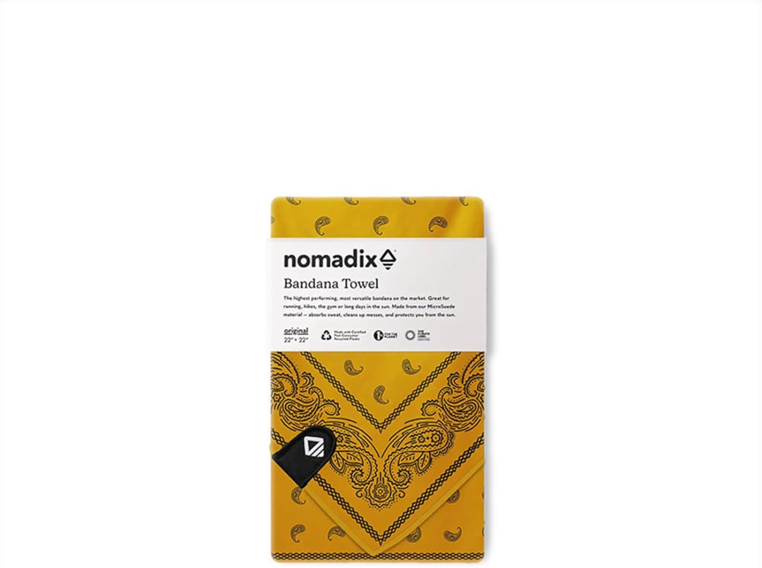 Bandana Towel Bandana Towel, Paisley/Amber Sun, Handkerchief, Hand Towel, Quick Drying, Absorbent, Odor Resistant