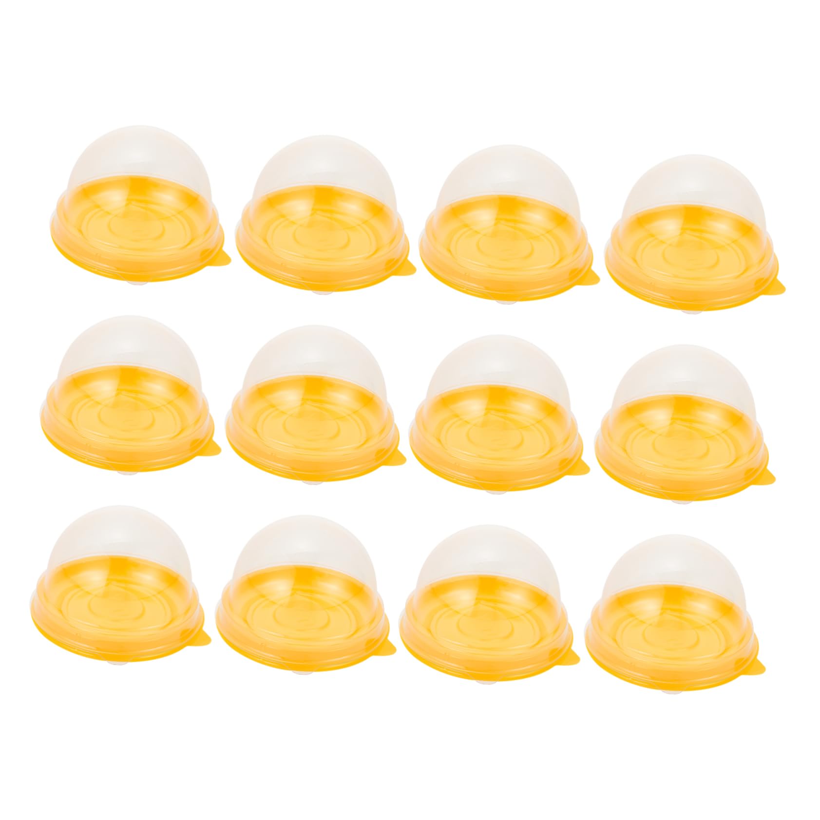 Ciieeo 100pcs Small Cake Boxes Round Mini Cake Containers Plastic Mini Packing Boxes Biscuits and Cookies