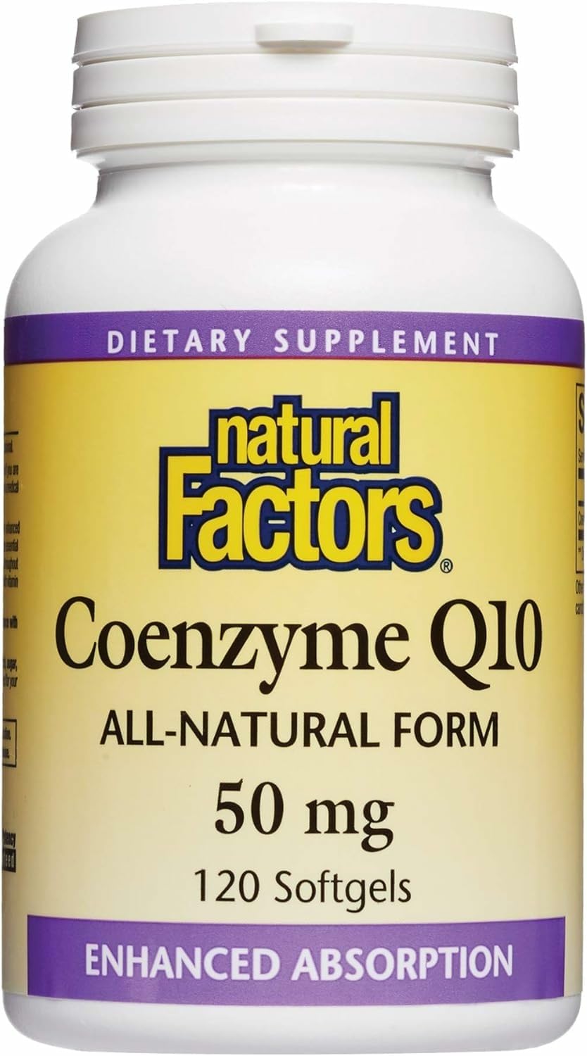 Natural Factors Coenzyme Q10 Soft Gels 50mg (120 Capsules)