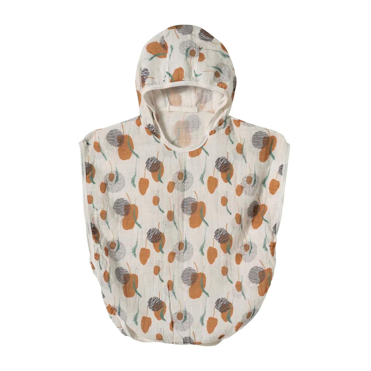 100% Cotton Muslin Baby Bath Poncho - Soft &amp; Absorbent Hooded Towel for Infants &amp; Toddlers, Lightweight and Breathable, Baby Shower (Bohemian)
