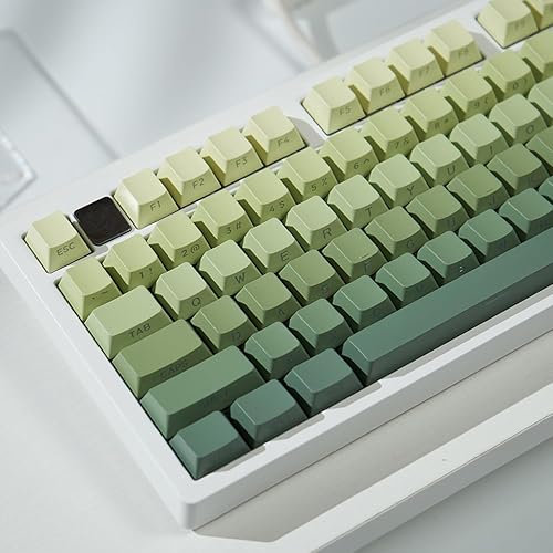 Miniatura 6 de mintcaps PBT Doubleshot - Teclas retroiluminadas de color azul degradado, juego completo de 134 teclas, teclas de teclado personalizadas para 60%,