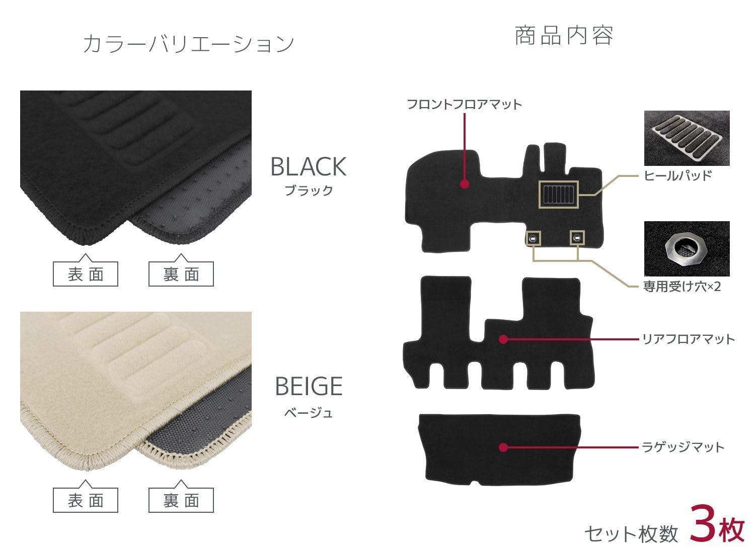 Amazon | WEIMALL タント対応 フロアマット タントカスタム対応 L375S