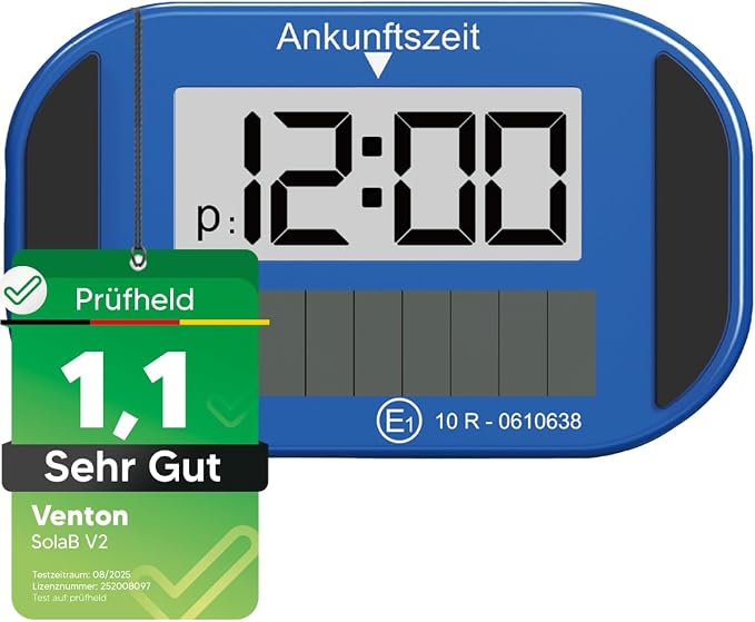 Zonne-parkingschijf met goedkeuring