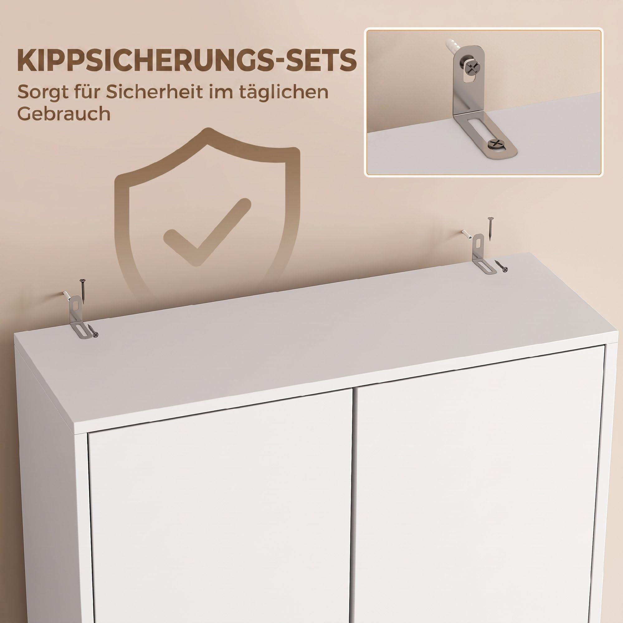 HOMCOM Waschmaschinenschrank Hochschrank Toilette 66 x 24 x 191 cm Weiß