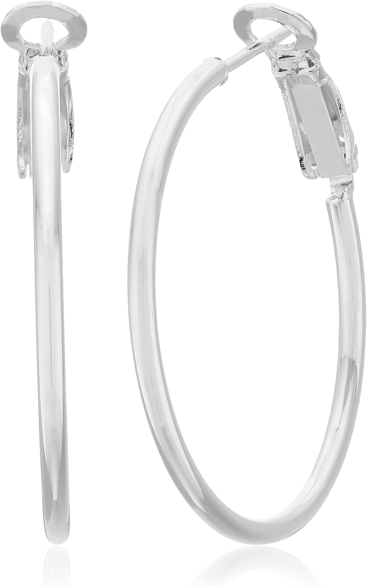 Amazon EssentialsSterling Silver or Gold plated Lightweight Paddle Back Hoop Earrings (previously Amazon Collection)
