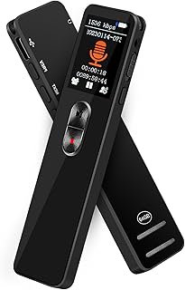 64GB Digital Voice Recorder, 3072KBPS Voice Activated Recorder One-Touch Recording with Playback, Noise Cancellation with Password, Bluetooth, Dictaphone Recorder for Lectures, Meetings, Interviews