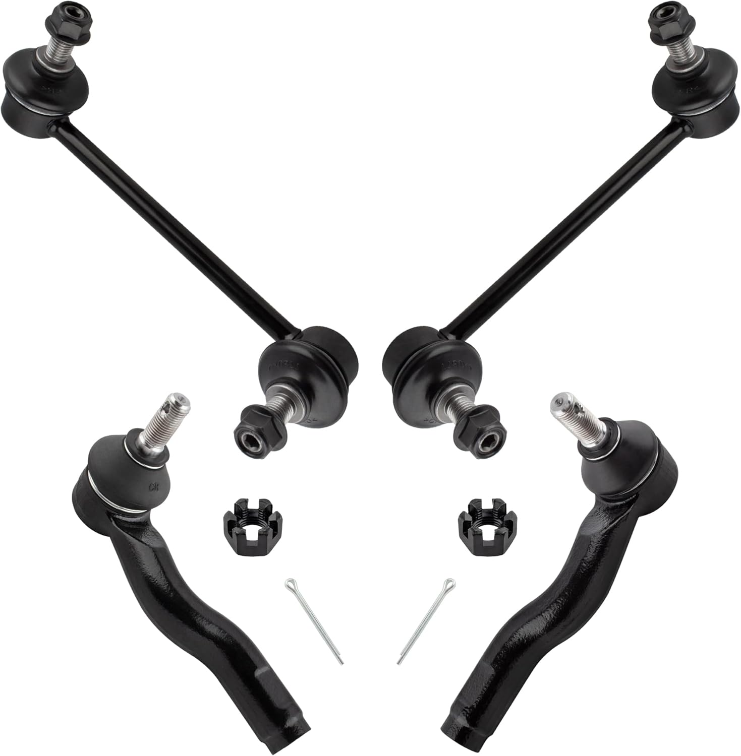 BOXI 4pcs Front Sway Bar Links Outer Tie Rods Fit for Mazda 6 2003 2004 2005 2006 2007 2008 2.3L 3.0L | ES800028 ES800027 K80251 K80250