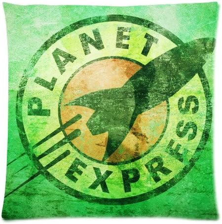 Custom Futurama Planet Express Logo Two Sides Printed for 1818 Inch Zippered Cushion Case Cover