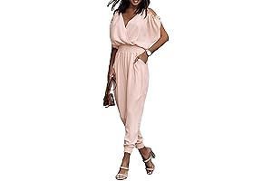 Plus Size Jumpsuit for Curvy Women Dressy, Elegant One-Piece Cold Shoulder Romper