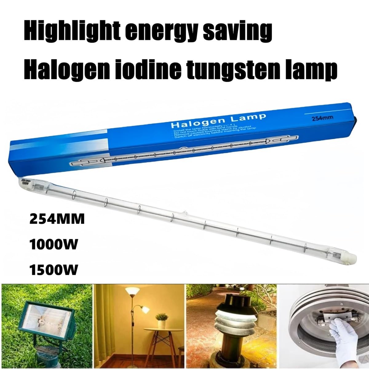 R7S 254mm 230V 2700K warmweiße doppelseidige T3 J-Typ dimmbare Halogenglühbirnen, lineare Flutlichtersatzröhren (20 PC/254mm-1000W)