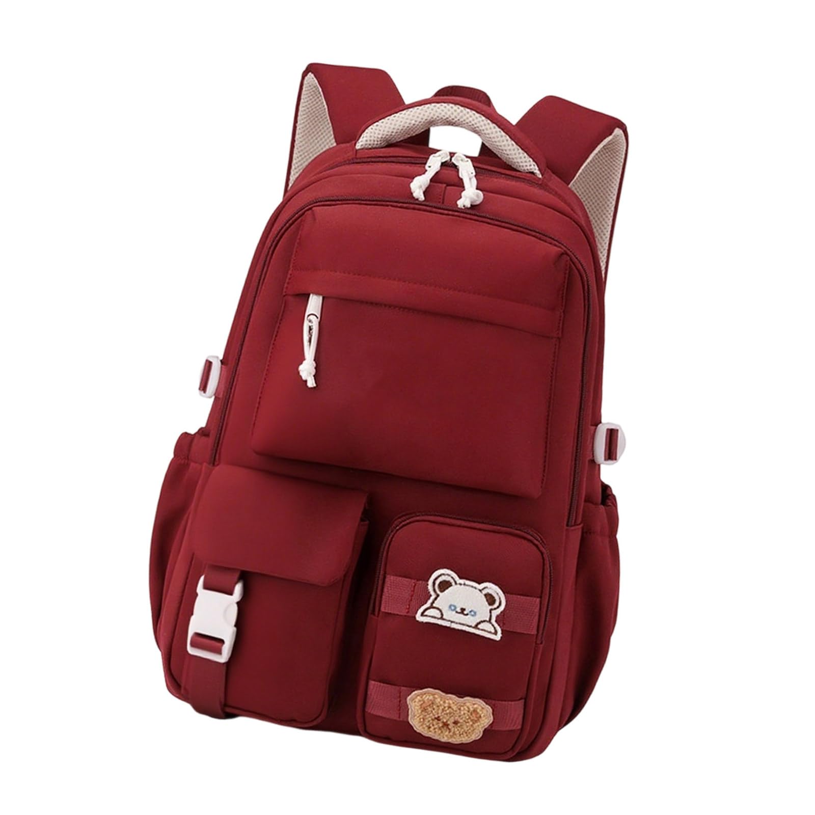 Mochila escolar japonesa para mujer XAGMODSHN de nailon con bolsillos 8