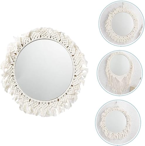 Miniatura 7 de Maquillaje redondo hecho a mano de la decoración de la pared del espejo del espejo de la rota