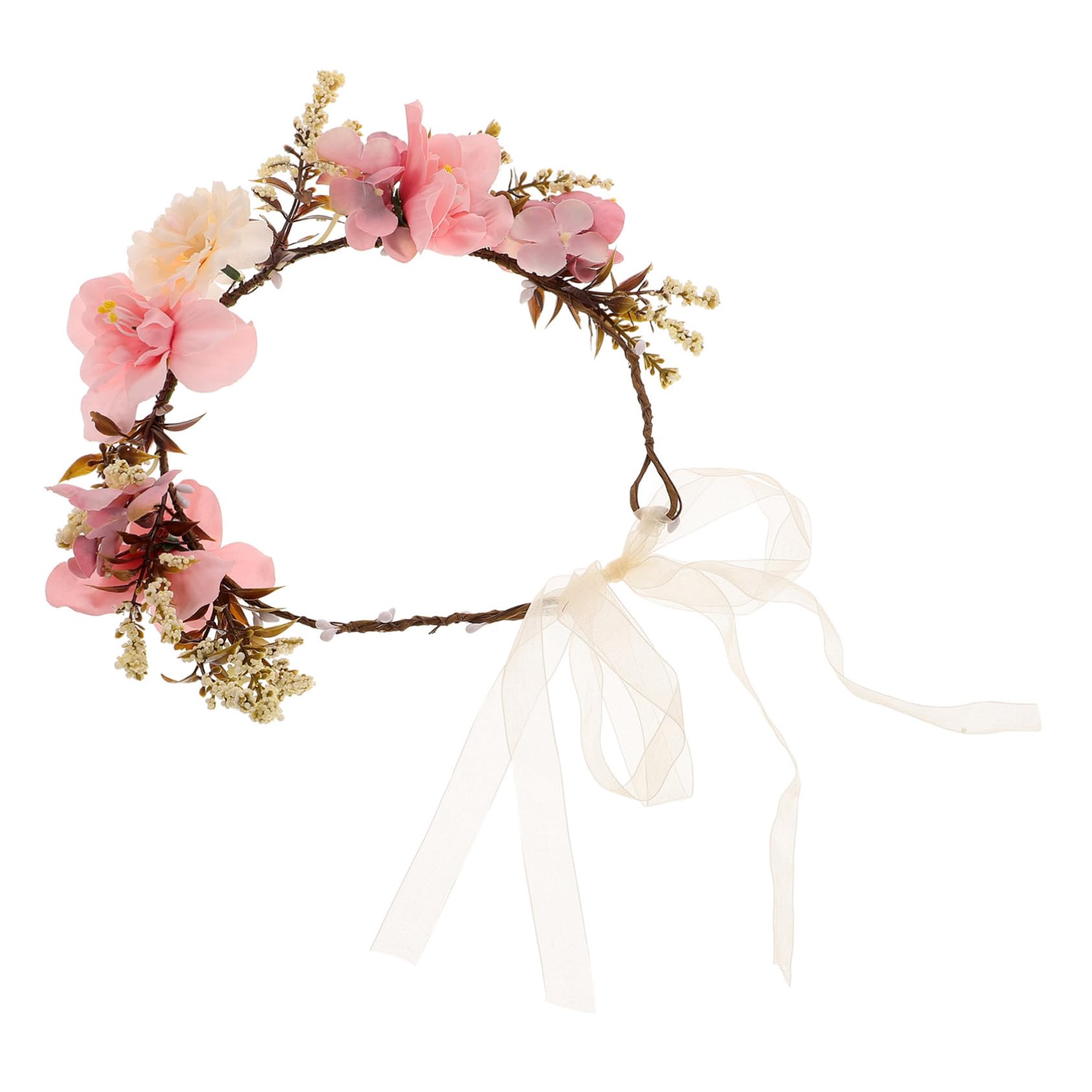 Serrage-tête Fleur pour Femme en Tissu pour Mariage et Plage