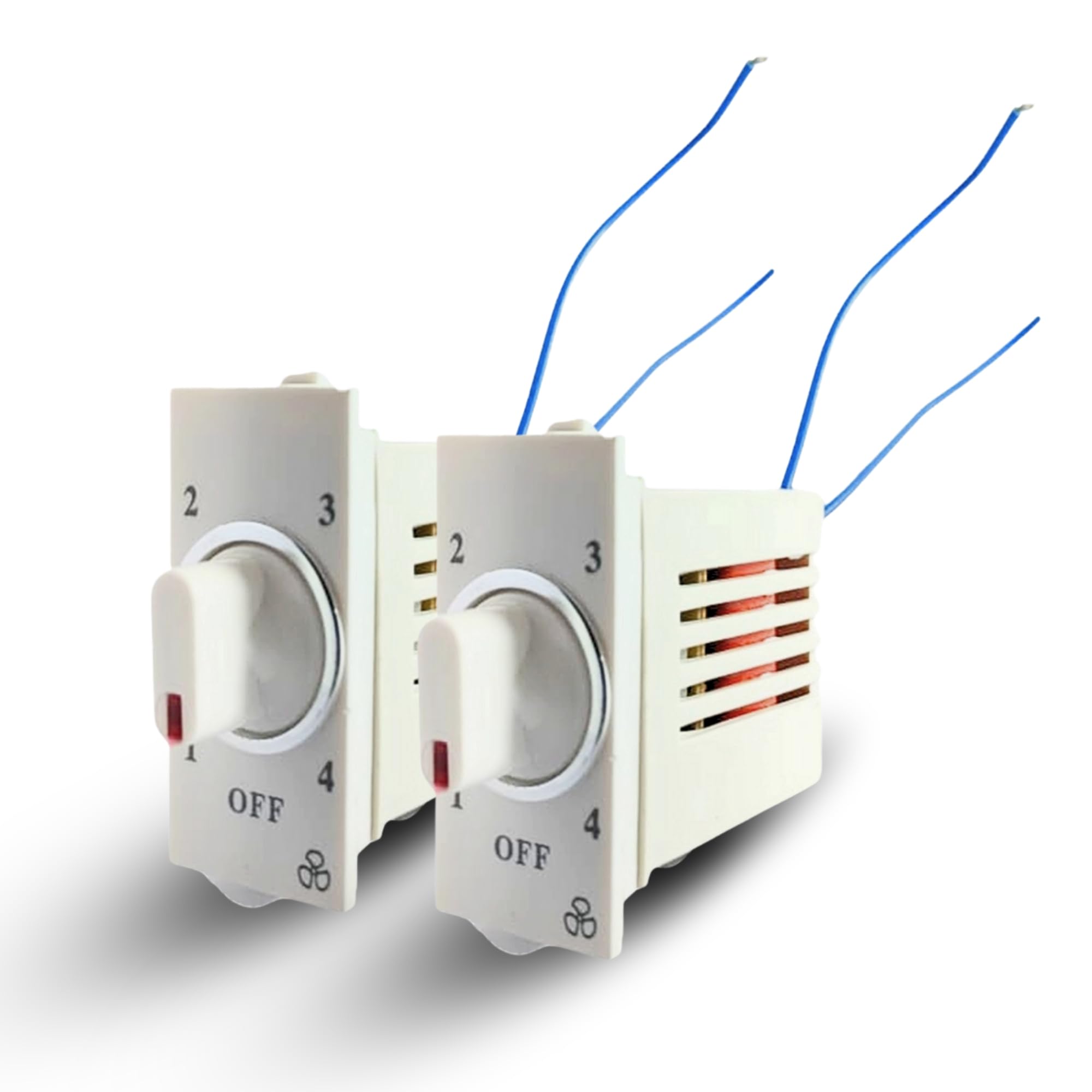 4 Step Modular Fan Regulator Pack of 2 | Smooth Ceiling Fan Speed Controller | Shockproof ABS Body | White-image-49