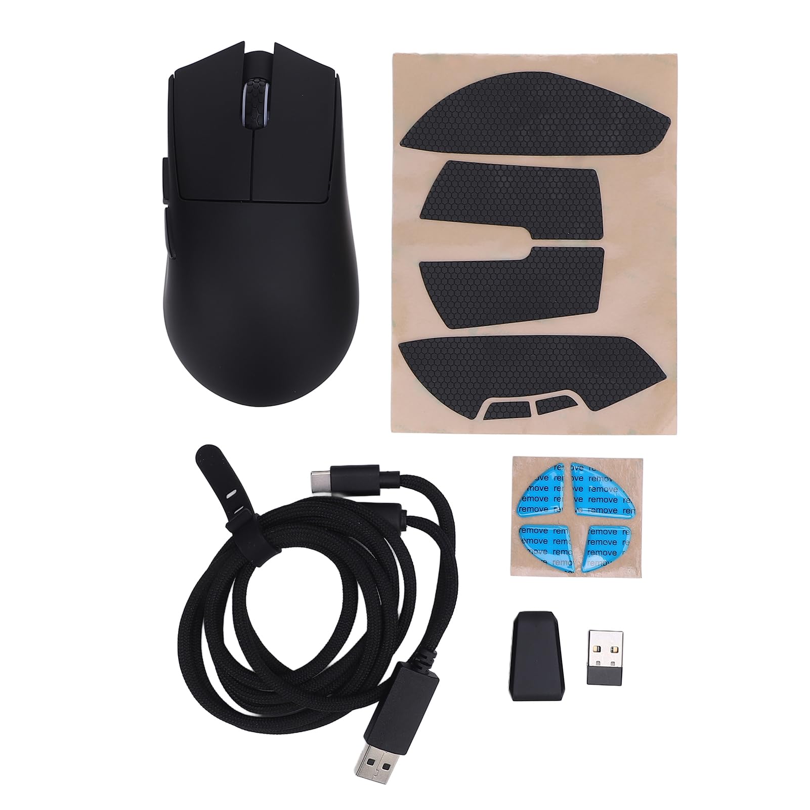 Ratón de Juego Inalámbrico, Respuesta Rápida Ultraligera 26000dpi 3 Modo Gaming Inalámbrico Mouse Ergonómico para Computadora PC (Black)