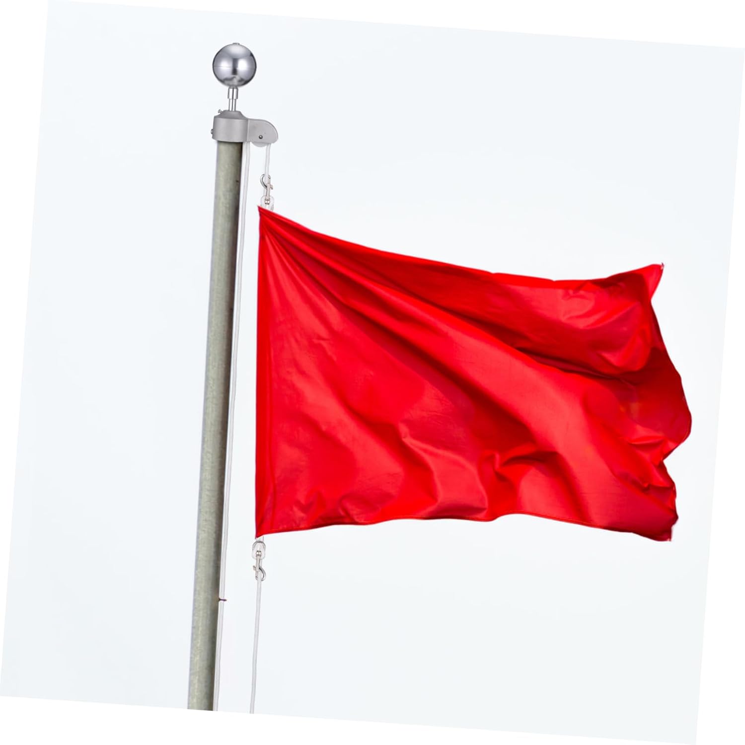 BESTonZON 1 Set Flagpole Replacement Parts Kit Durable Hardware with Cleat Hook and Halyard for Easy Installation and Enhanced Functionality Outdoor Settings