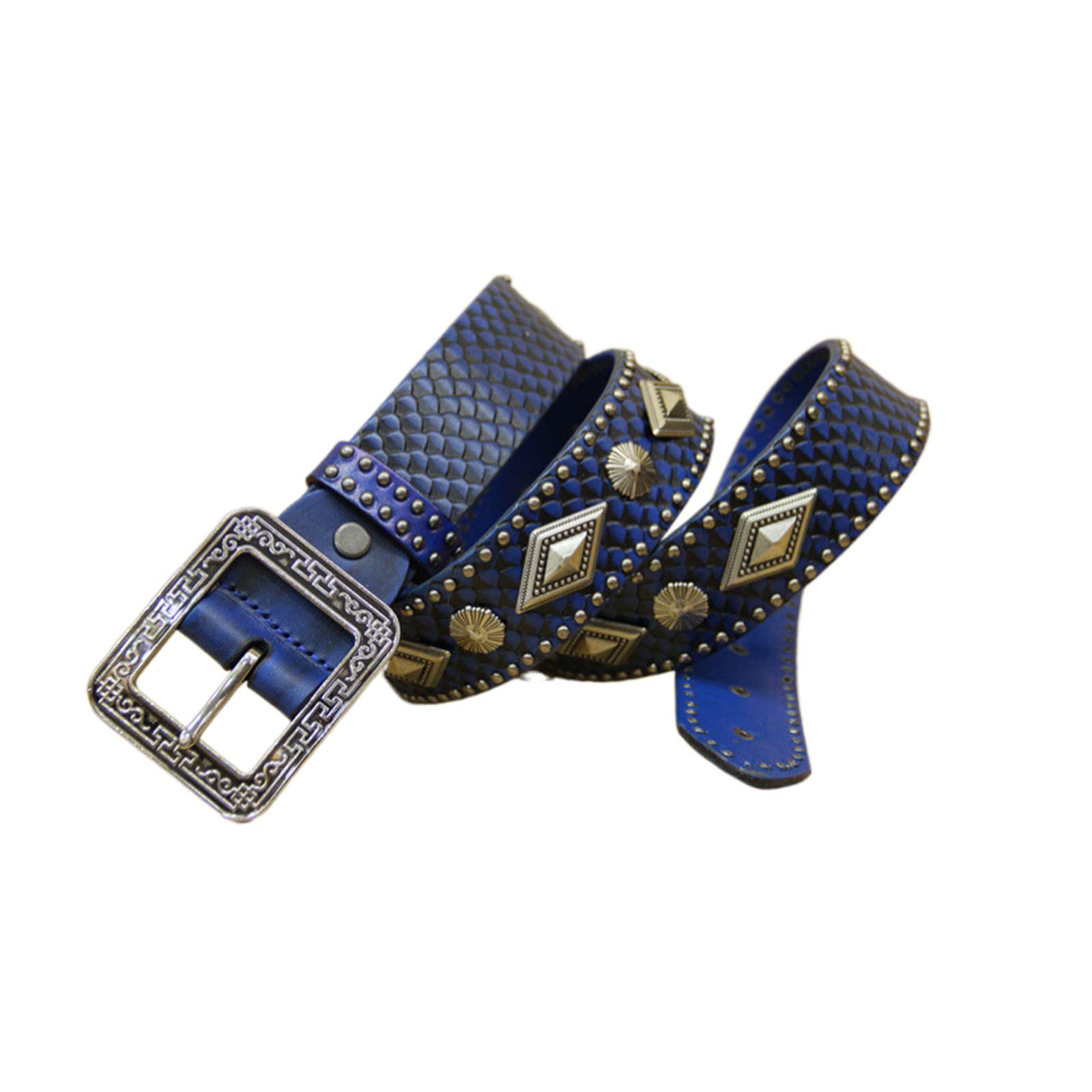 Amazon.com: Womens Rivet Belts Snakeskin Pu Leather Waist  display picture 1