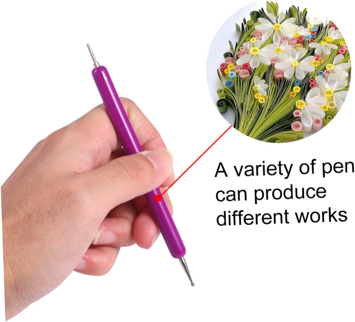 STOBOK 21pcs DIY Quilling Kit Pens Ink Roller Craft Paper Quilling Tools for Random Color