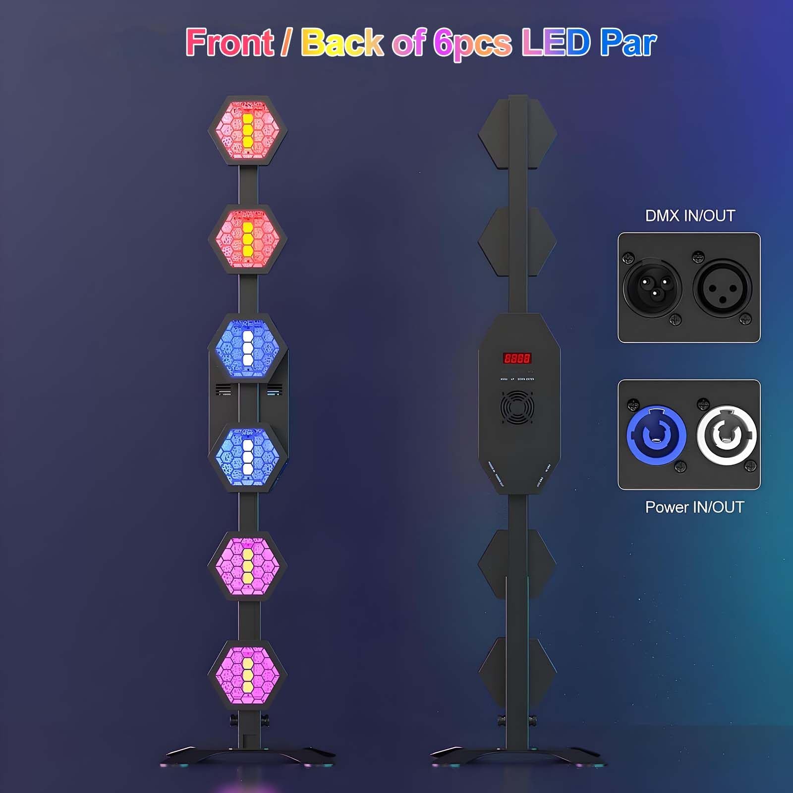 Luci Wash da Palco, LED da 260W a Doppia Lampada, Barra Luminosa per DJ, per concerti, spettacoli dal Vivo di Band, KTV, Eventi
