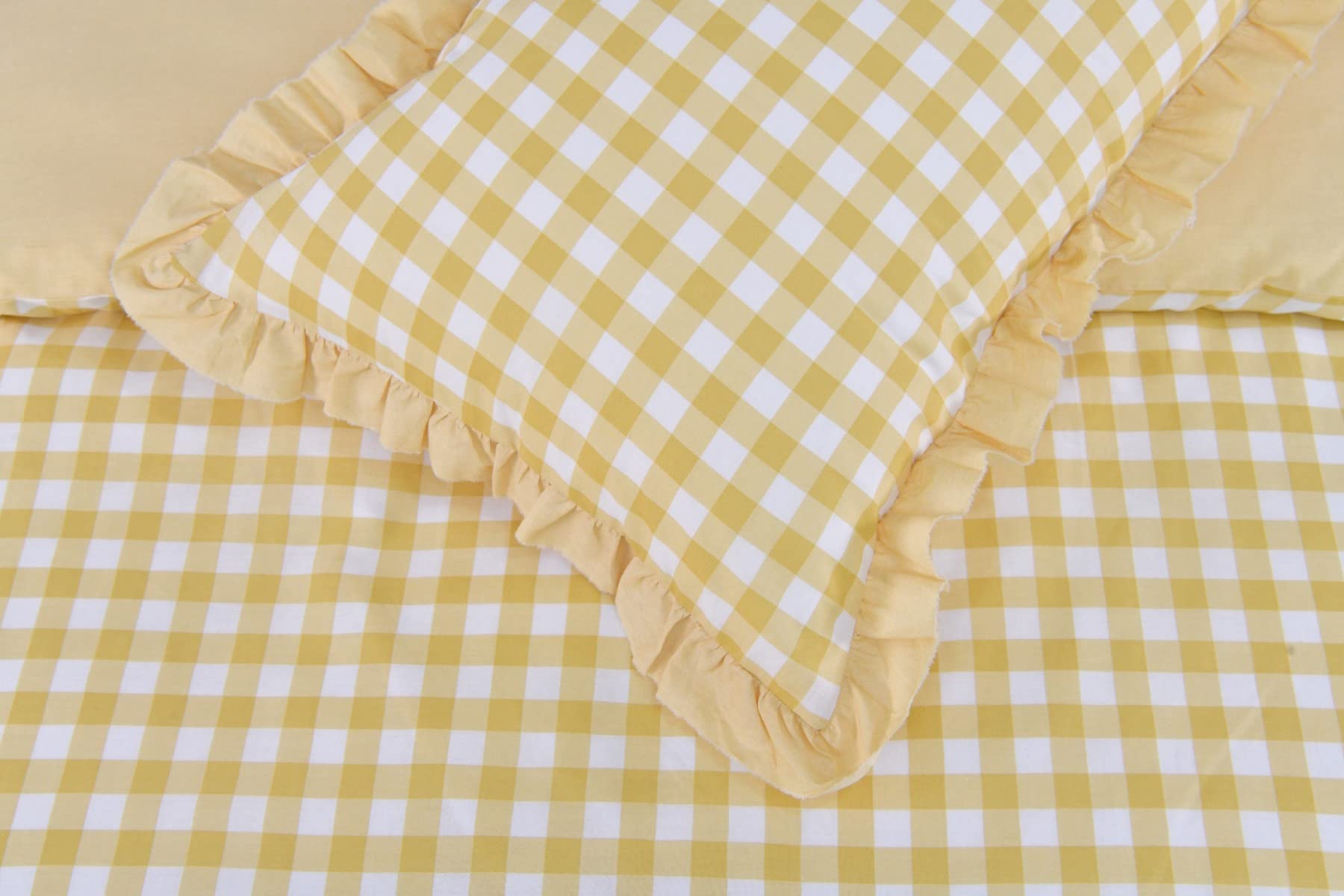 Vloerkleed Geruit Mosterd 200x300cm - Polyester - Kleed Florence | Leen Bakker